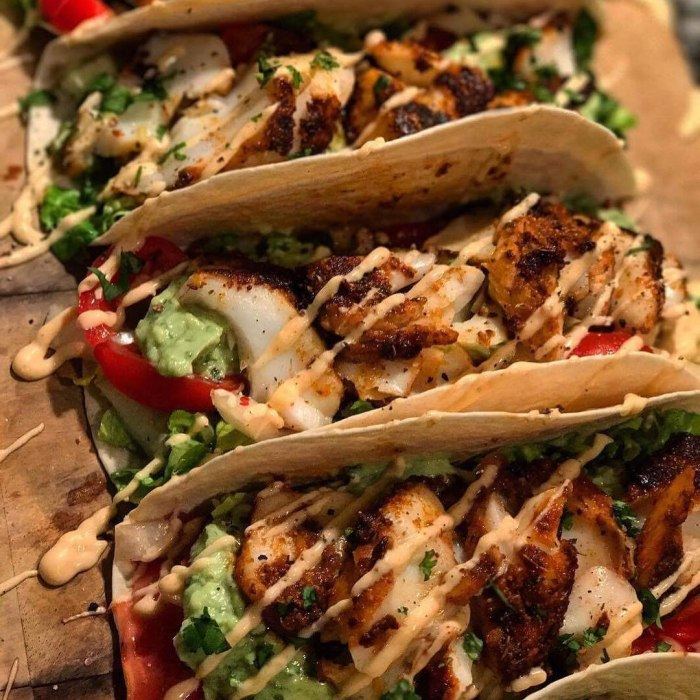 Cajun-geschmackte Fisch-Tacos