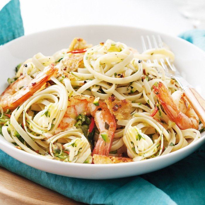 Chilli-Spaghetti mit Krabben