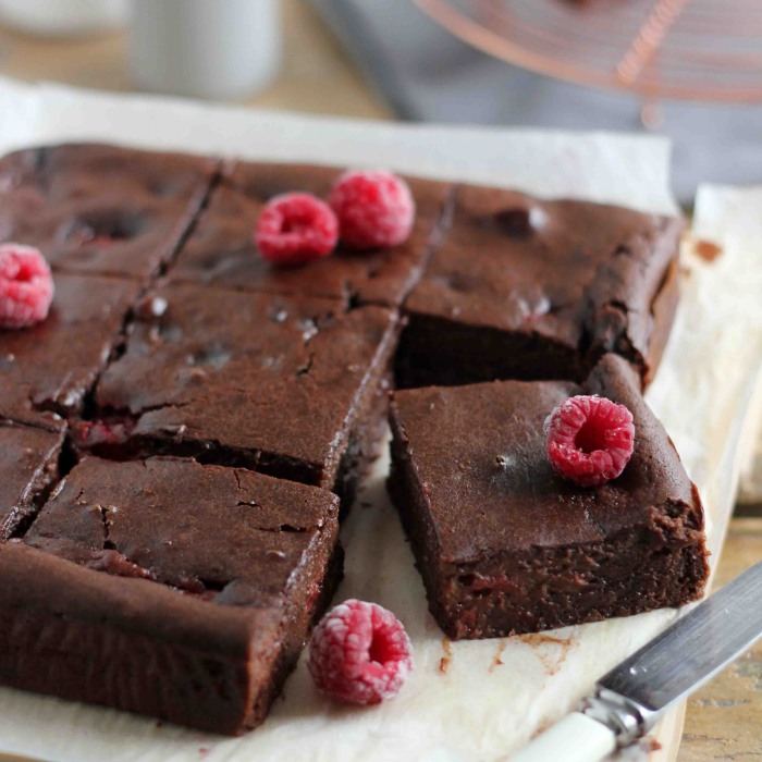 Schokoladen-Himbeeren-Brownies