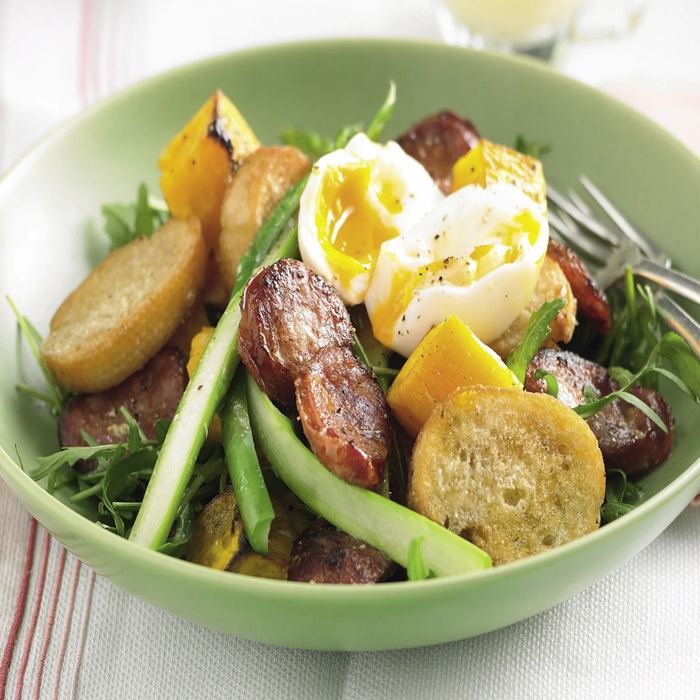Chorizo & weich gekochte Eiersalat