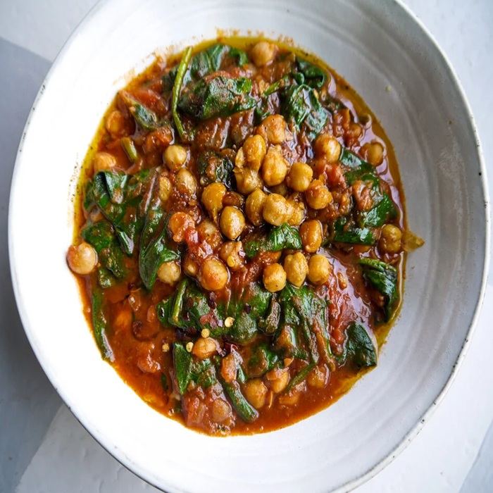 Chickpeas, Chorizo & Spinat-Suppen