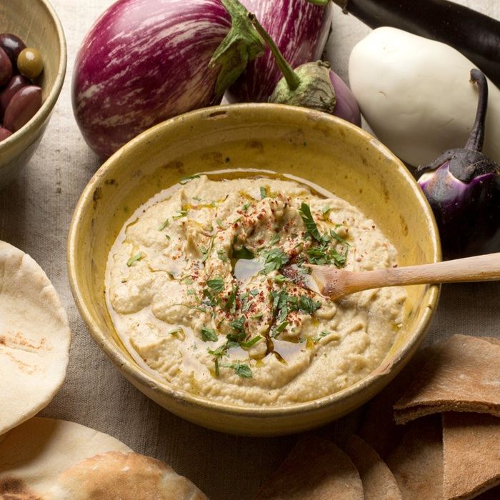 Gegrillte Aubergine-Püree