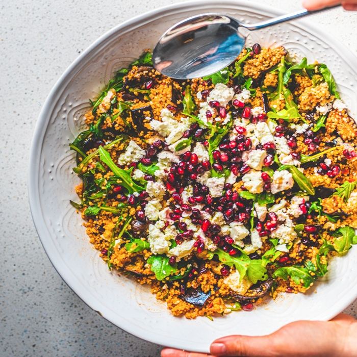 Auberginen-Couscous-Salat